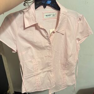 Hollister Light Pink Button Down Shirt